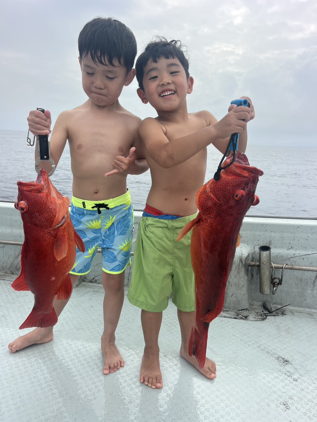 海釣り体験の様子